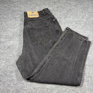 Vintage PS Gitano Jeans Womens 36/22W Short‎ Black High Rise Tapered Leg Denim